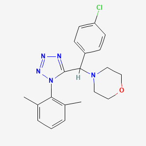 molecular formula C20H22ClN5O B5568766 4-{(4-氯苯基)[1-(2,6-二甲苯基)-1H-四唑-5-基]甲基}吗啉 