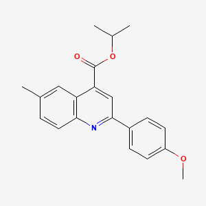 molecular formula C21H21NO3 B5568769 2-(4-甲氧基苯基)-6-甲基-4-喹啉甲酸异丙酯 