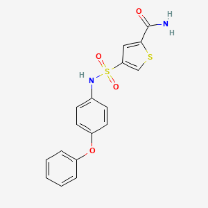 4-{[(4-phenoxyphenyl)amino]sulfonyl}-2-thiophenecarboxamide