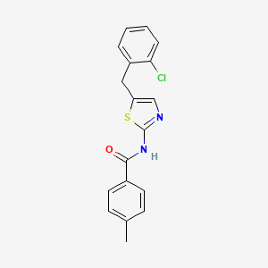 molecular formula C18H15ClN2OS B5568782 N-[5-(2-氯苄基)-1,3-噻唑-2-基]-4-甲基苯甲酰胺 