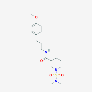 molecular formula C19H31N3O4S B5568799 1-[(二甲氨基)磺酰基]-N-[3-(4-乙氧基苯基)丙基]-3-哌啶甲酰胺 