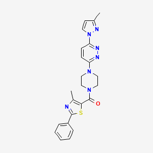 3-{4-[(4-methyl-2-phenyl-1,3-thiazol-5-yl)carbonyl]-1-piperazinyl}-6-(3-methyl-1H-pyrazol-1-yl)pyridazine