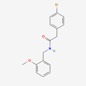 molecular formula C16H16BrNO2 B5568825 2-(4-bromophenyl)-N-(2-methoxybenzyl)acetamide 