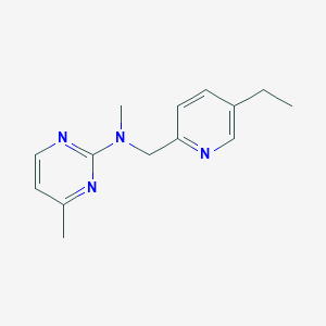molecular formula C14H18N4 B5568914 N-[(5-ethylpyridin-2-yl)methyl]-N,4-dimethylpyrimidin-2-amine 