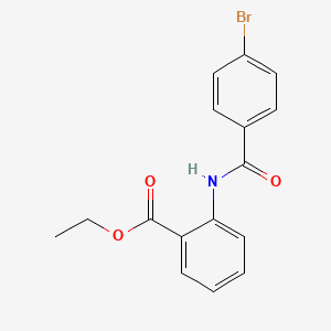 molecular formula C16H14BrNO3 B5568920 ethyl 2-[(4-bromobenzoyl)amino]benzoate 