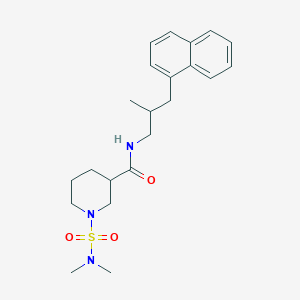 molecular formula C22H31N3O3S B5568923 1-[(dimethylamino)sulfonyl]-N-[2-methyl-3-(1-naphthyl)propyl]-3-piperidinecarboxamide 