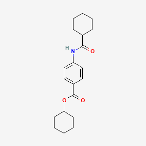 molecular formula C20H27NO3 B5568936 4-[(环己基羰基)氨基]苯甲酸环己酯 