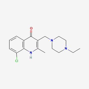 molecular formula C17H22ClN3O B5568952 8-氯-3-[(4-乙基-1-哌嗪基)甲基]-2-甲基-4-喹啉醇 CAS No. 6158-56-1