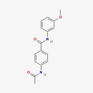 molecular formula C16H16N2O3 B5568959 4-(乙酰氨基)-N-(3-甲氧基苯基)苯甲酰胺 