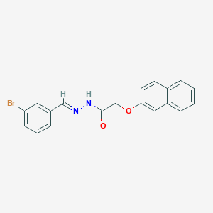 molecular formula C19H15BrN2O2 B5568964 N'-(3-bromobenzylidene)-2-(2-naphthyloxy)acetohydrazide 