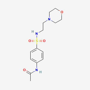 molecular formula C14H21N3O4S B5568995 N-[4-({[2-(4-morpholinyl)ethyl]amino}sulfonyl)phenyl]acetamide 