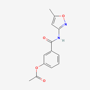 molecular formula C13H12N2O4 B5569003 3-{[(5-methyl-3-isoxazolyl)amino]carbonyl}phenyl acetate 