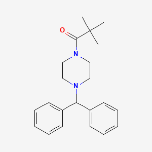 molecular formula C22H28N2O B5569060 1-(2,2-dimethylpropanoyl)-4-(diphenylmethyl)piperazine 