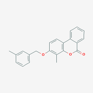 molecular formula C22H18O3 B5569065 4-甲基-3-[(3-甲基苄基)氧基]-6H-苯并[c]色满-6-酮 CAS No. 307551-50-4