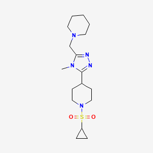 molecular formula C17H29N5O2S B5569070 1-(环丙基磺酰基)-4-[4-甲基-5-(哌啶-1-基甲基)-4H-1,2,4-三唑-3-基]哌啶 