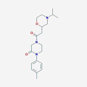 molecular formula C20H29N3O3 B5569073 4-[(4-异丙基-2-吗啉基)乙酰基]-1-(4-甲苯基)-2-哌嗪酮 