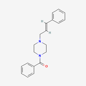 molecular formula C20H22N2O B5569097 1-苯甲酰-4-(3-苯基-2-丙烯-1-基)哌嗪 