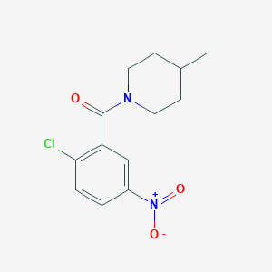 molecular formula C13H15ClN2O3 B5569149 1-(2-chloro-5-nitrobenzoyl)-4-methylpiperidine 