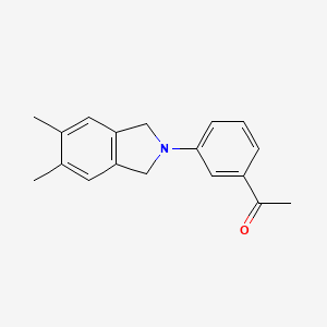 molecular formula C18H19NO B5569157 1-[3-(5,6-dimethyl-1,3-dihydro-2H-isoindol-2-yl)phenyl]ethanone 