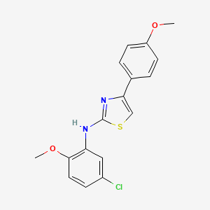 molecular formula C17H15ClN2O2S B5569193 N-(5-chloro-2-methoxyphenyl)-4-(4-methoxyphenyl)-1,3-thiazol-2-amine 