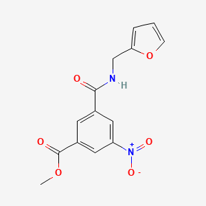 molecular formula C14H12N2O6 B5569195 methyl 3-{[(2-furylmethyl)amino]carbonyl}-5-nitrobenzoate 