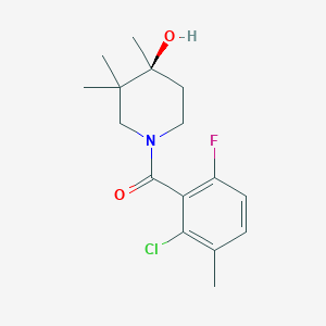 molecular formula C16H21ClFNO2 B5569199 (4S)-1-(2-chloro-6-fluoro-3-methylbenzoyl)-3,3,4-trimethyl-4-piperidinol 
