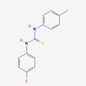 molecular formula C14H13FN2S B5569217 N-(4-fluorophenyl)-N'-(4-methylphenyl)thiourea 