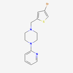 molecular formula C14H16BrN3S B5569230 1-[(4-溴-2-噻吩基)甲基]-4-(2-吡啶基)哌嗪 