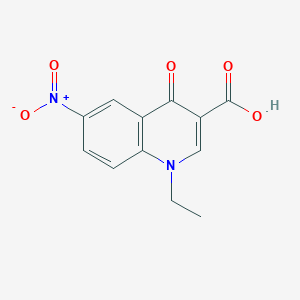 molecular formula C12H10N2O5 B5569239 1-ethyl-6-nitro-4-oxo-1,4-dihydro-3-quinolinecarboxylic acid 