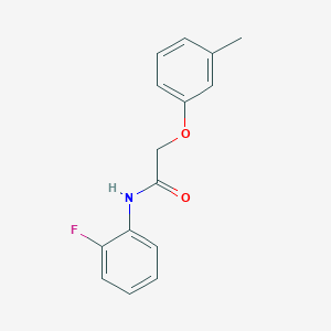 molecular formula C15H14FNO2 B5569242 N-(2-fluorophenyl)-2-(3-methylphenoxy)acetamide 