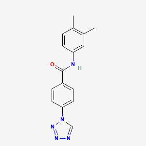 molecular formula C16H15N5O B5569247 N-(3,4-dimethylphenyl)-4-(1H-tetrazol-1-yl)benzamide 