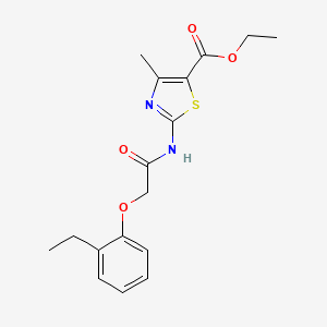 molecular formula C17H20N2O4S B5569251 ethyl 2-{[(2-ethylphenoxy)acetyl]amino}-4-methyl-1,3-thiazole-5-carboxylate 
