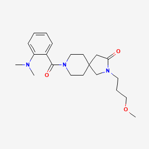 molecular formula C21H31N3O3 B5569263 8-[2-(二甲氨基)苯甲酰基]-2-(3-甲氧基丙基)-2,8-二氮杂螺[4.5]癸烷-3-酮 