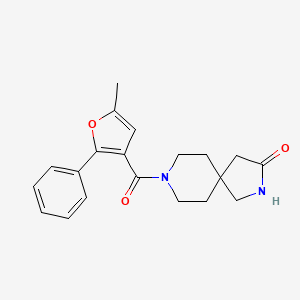 molecular formula C20H22N2O3 B5569287 8-(5-methyl-2-phenyl-3-furoyl)-2,8-diazaspiro[4.5]decan-3-one 