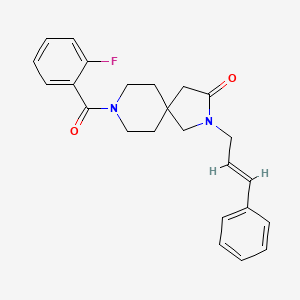 molecular formula C24H25FN2O2 B5569289 8-(2-氟苯甲酰基)-2-[(2E)-3-苯基-2-丙烯-1-基]-2,8-二氮杂螺[4.5]癸烷-3-酮 