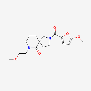 molecular formula C17H24N2O5 B5569363 7-(2-methoxyethyl)-2-(5-methoxy-2-furoyl)-2,7-diazaspiro[4.5]decan-6-one 