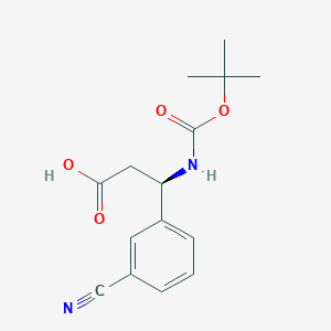 B556939 (R)-3-((tert-Butoxycarbonyl)amino)-3-(3-cyanophenyl)propanoic acid CAS No. 501015-21-0