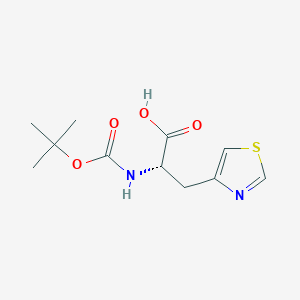 molecular formula C11H16N2O4S B556940 (S)-2-((叔丁氧羰基)氨基)-3-(噻唑-4-基)丙酸 CAS No. 119434-75-2