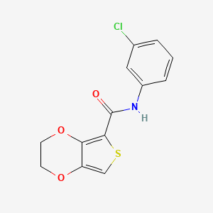 molecular formula C13H10ClNO3S B5569422 N-(3-chlorophenyl)-2,3-dihydrothieno[3,4-b][1,4]dioxine-5-carboxamide 
