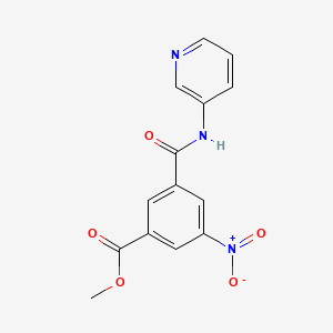 molecular formula C14H11N3O5 B5569429 3-硝基-5-[(3-吡啶基氨基)羰基]苯甲酸甲酯 