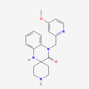 molecular formula C19H22N4O2 B5569450 4'-[(4-methoxy-2-pyridinyl)methyl]-1',4'-dihydro-3'H-spiro[piperidine-4,2'-quinoxalin]-3'-one dihydrochloride 