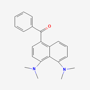 molecular formula C21H22N2O B5569487 [4,5-双(二甲氨基)-1-萘基](苯基)甲酮 CAS No. 135236-04-3
