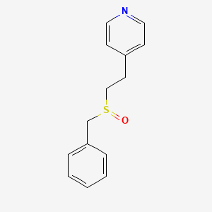 molecular formula C14H15NOS B5569503 4-[2-(benzylsulfinyl)ethyl]pyridine 