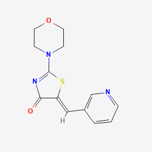 molecular formula C13H13N3O2S B5569521 2-(4-morpholinyl)-5-(3-pyridinylmethylene)-1,3-thiazol-4(5H)-one 
