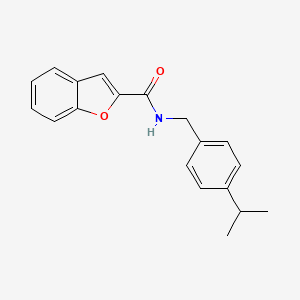 molecular formula C19H19NO2 B5569537 N-(4-isopropylbenzyl)-1-benzofuran-2-carboxamide 