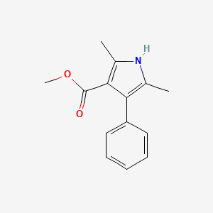 molecular formula C14H15NO2 B5569545 methyl 2,5-dimethyl-4-phenyl-1H-pyrrole-3-carboxylate 