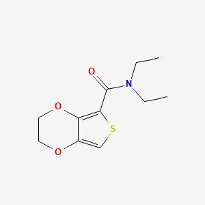 molecular formula C11H15NO3S B5569565 N,N-diethyl-2,3-dihydrothieno[3,4-b][1,4]dioxine-5-carboxamide 