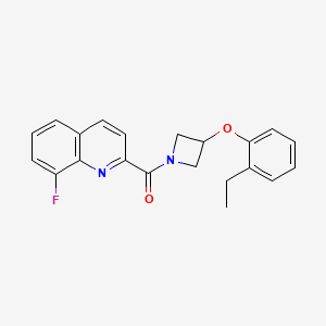 molecular formula C21H19FN2O2 B5569603 2-{[3-(2-ethylphenoxy)-1-azetidinyl]carbonyl}-8-fluoroquinoline 