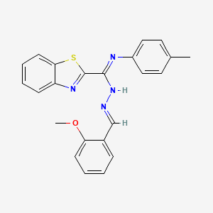 molecular formula C23H20N4OS B5569614 N'-(2-methoxybenzylidene)-N-(4-methylphenyl)-1,3-benzothiazole-2-carbohydrazonamide 