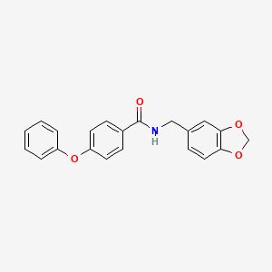 molecular formula C21H17NO4 B5569668 N-(1,3-benzodioxol-5-ylmethyl)-4-phenoxybenzamide 